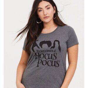 Torrid T Shirt Plus Size 4XL 4 Gray Black Hocus Pocus Halloween Slim Fit Tee